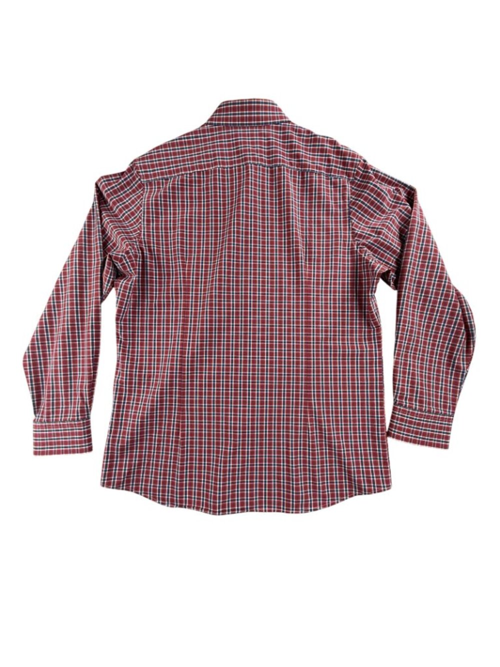 Quieti Shirt Mens Large Red Plaid Stretch Button Up Long Sleeve Performance - Picture 2 of 13